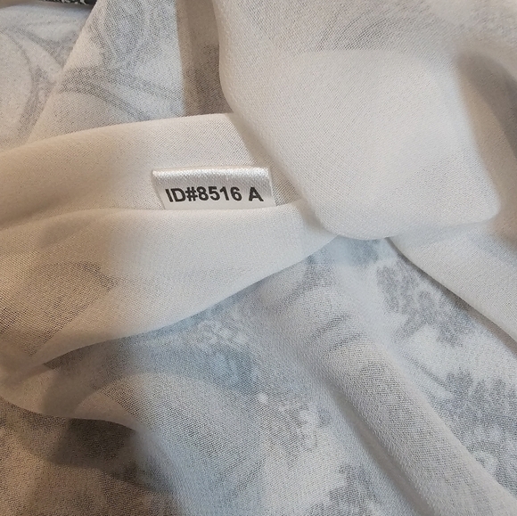 LOFT Navy Floral Faux Wrap Blouse Size 14 Cap Sleeve Lined Sheer Overlay - Picture 5 of 10